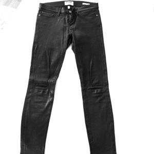 Frame Denim leather skinny jeans pants 28 new